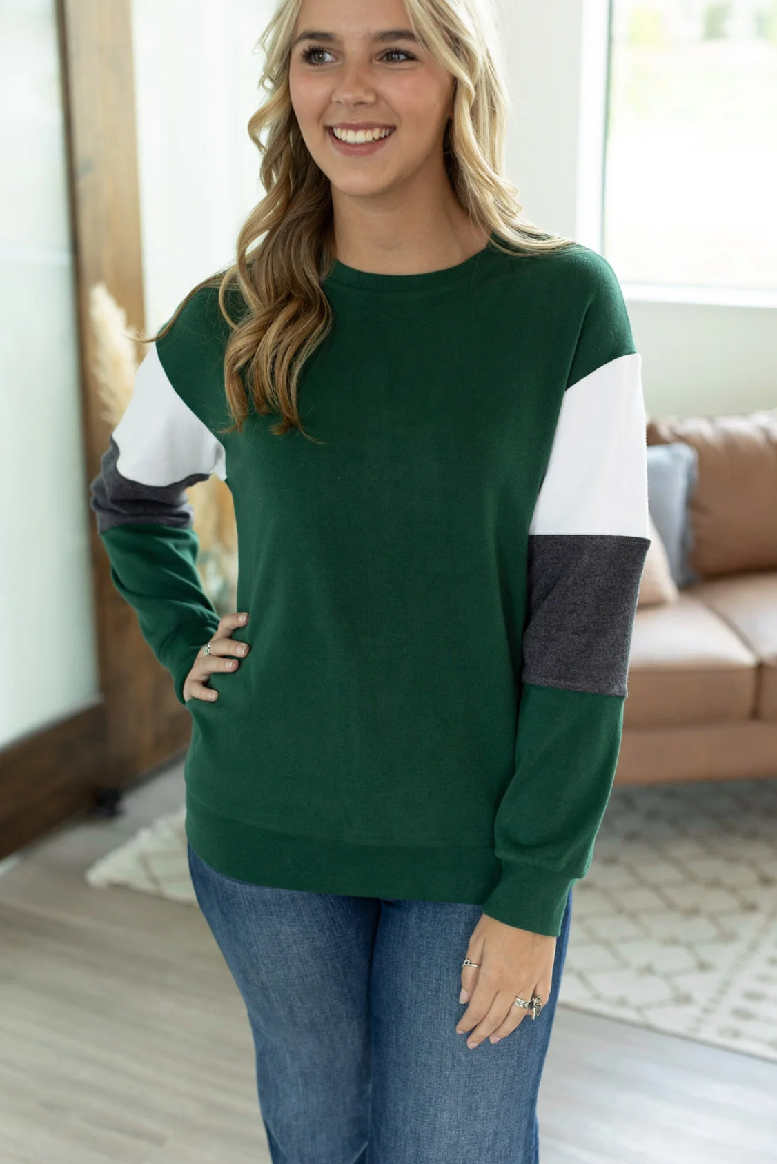 Green Varsity Pullover