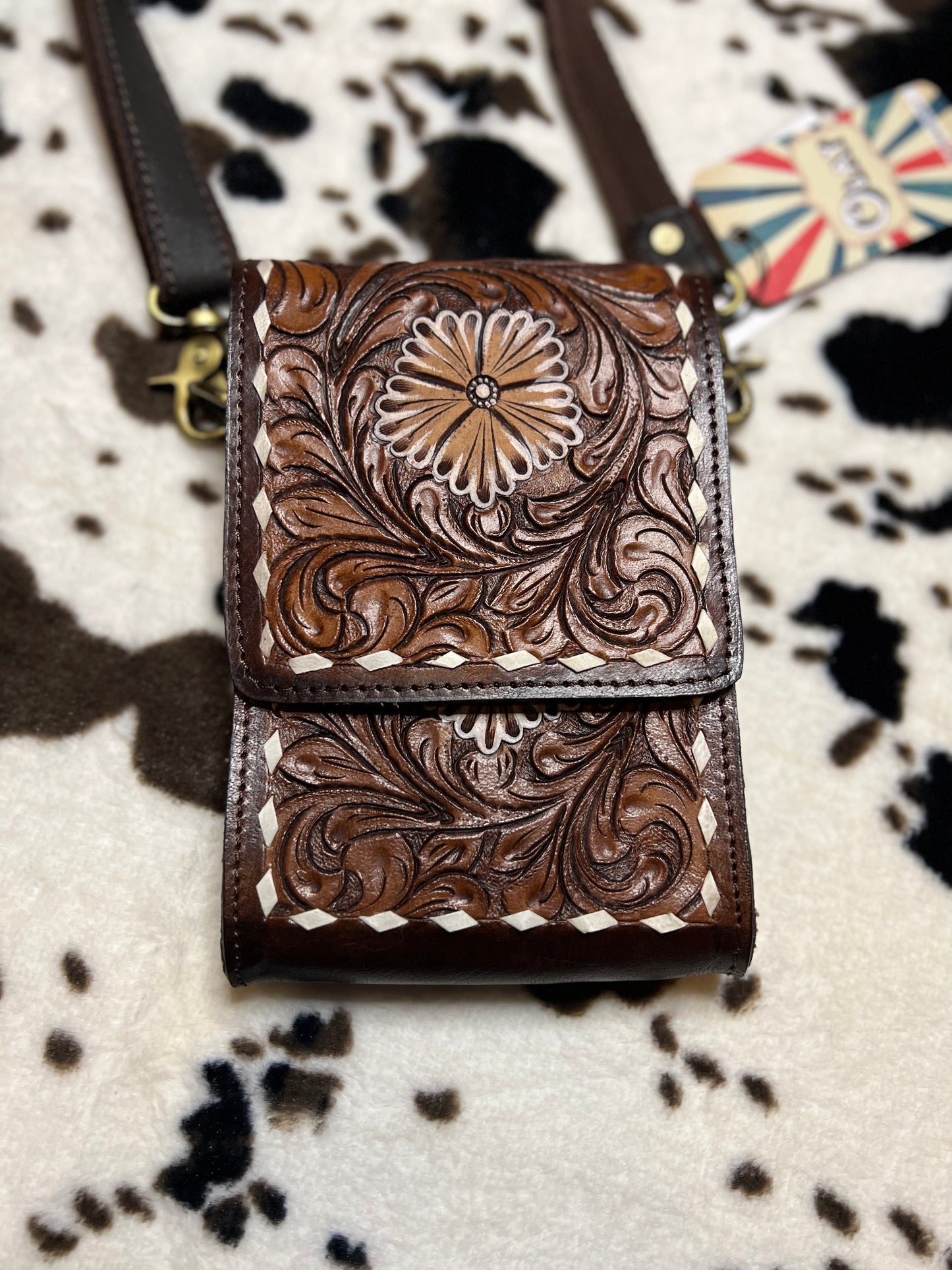 Western Leather Cell Phone Bag
