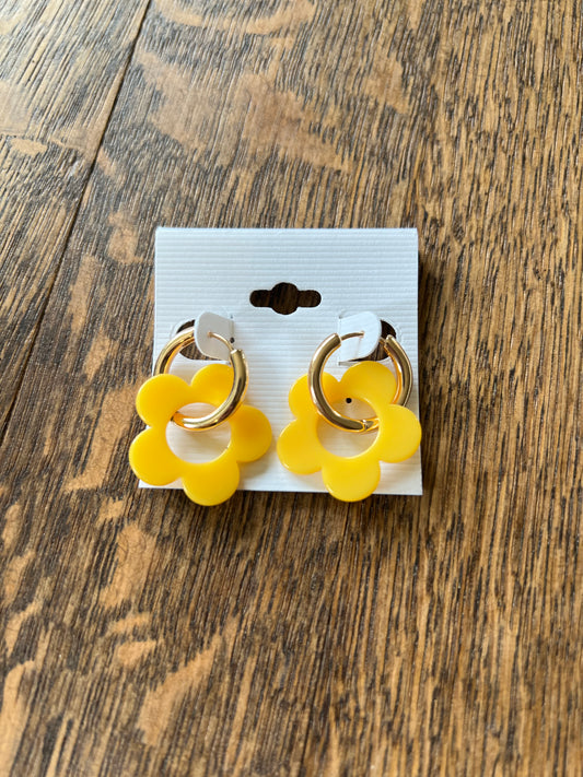 Codie Yellow Floral Earring