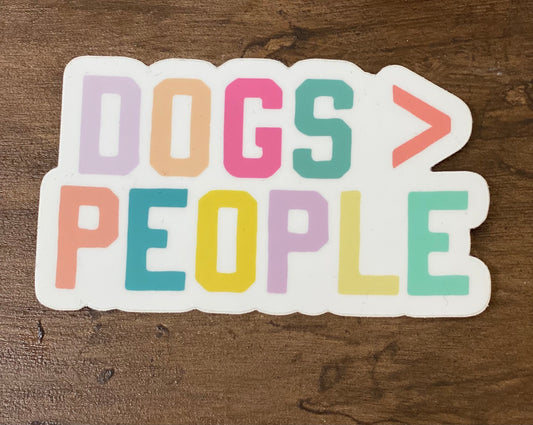 Dogs > People Sticker Vinyl Sticker